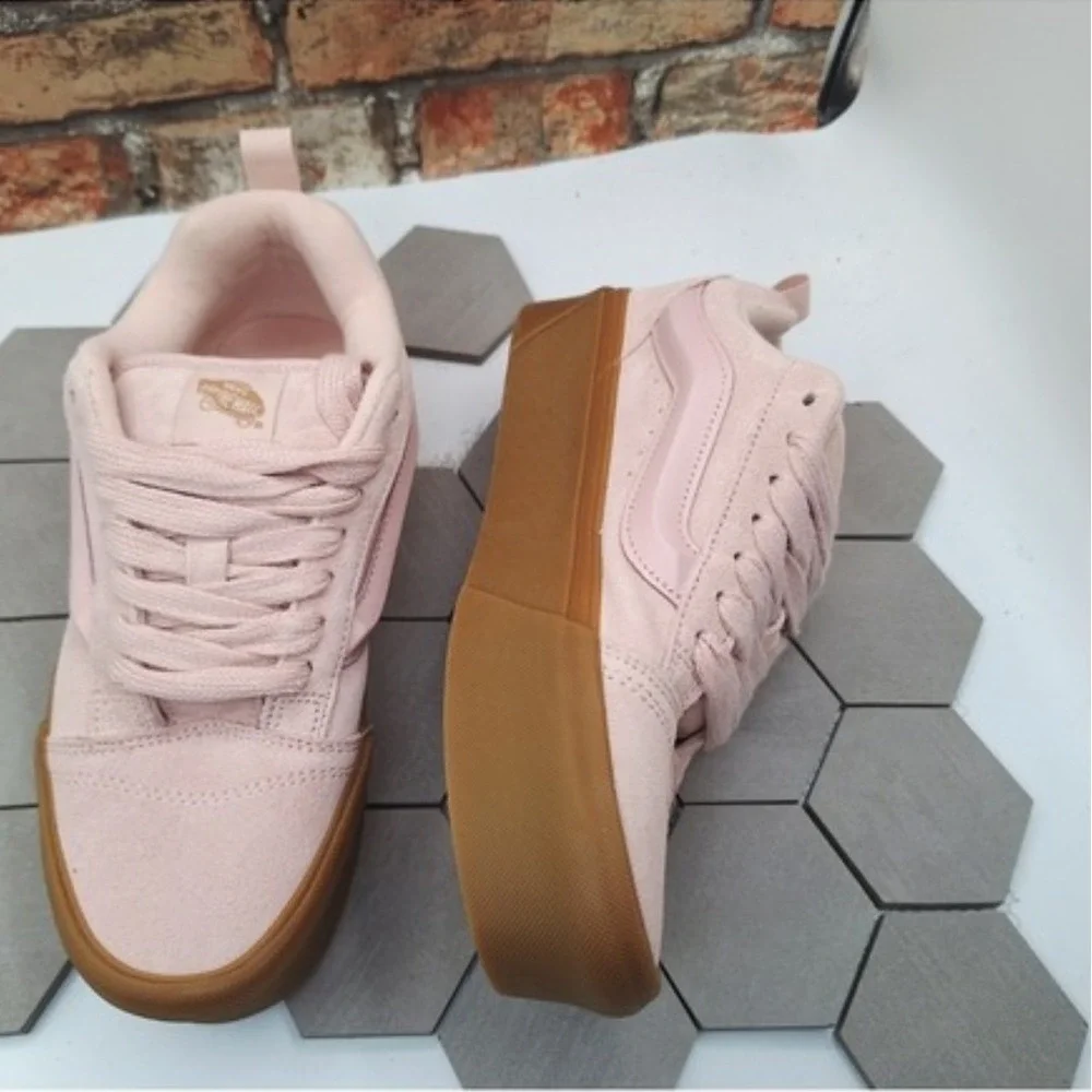 New Vans Knu Stack Rose Gum Sneakers Women Sz 5.5 / Youth‎ GS 4.0 Platform Lift